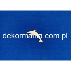 SKLEJKA #3mm Delfin 7,5x3cm , delfinek  7,5x3cm / morskie, zwierzęta  " ryba "